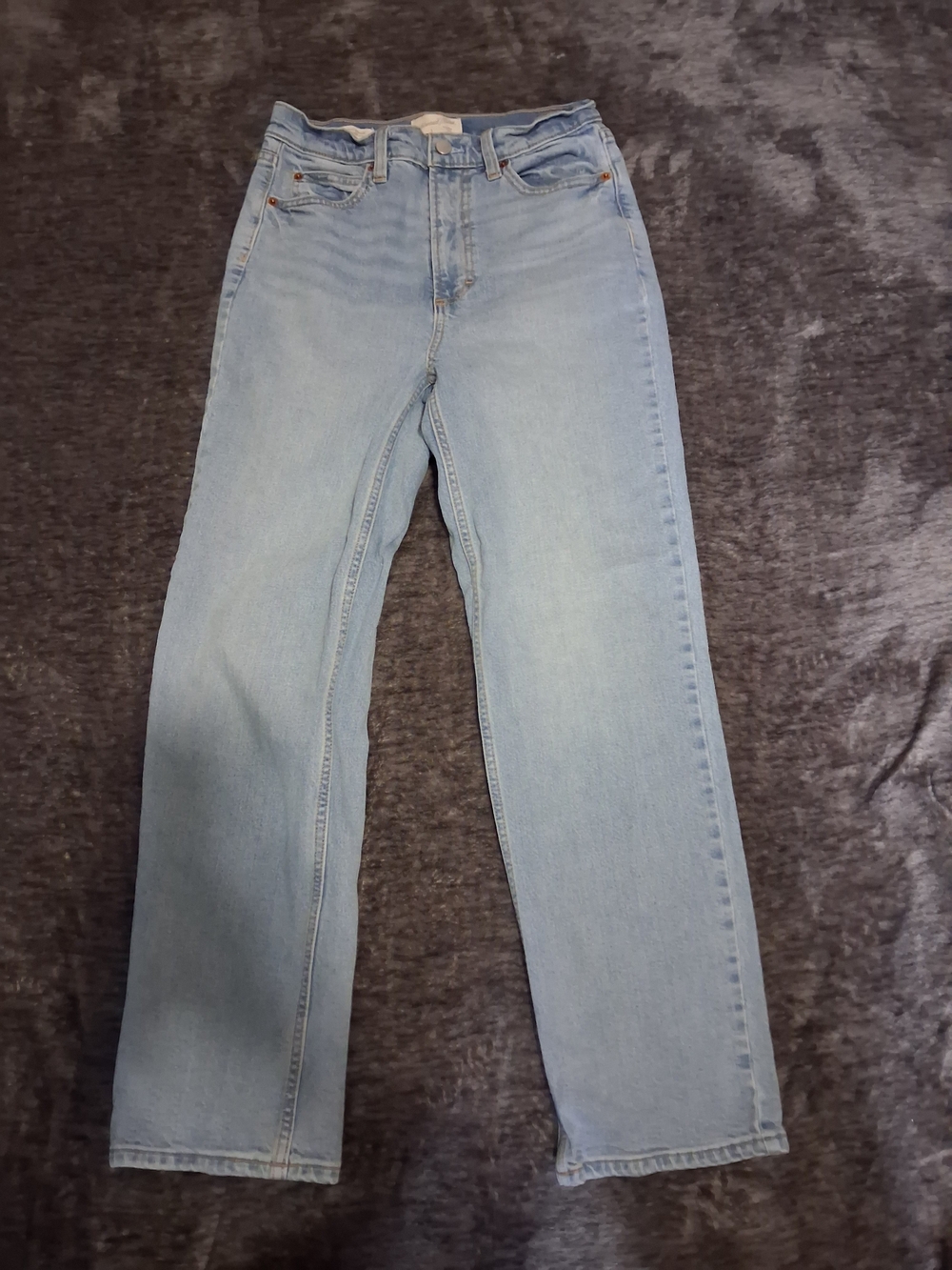 Universal Thread High Rise Straight Light Wash Blue Denim Jeans Women Size 4